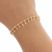 Cadena de fantasía 2.3x1.3 mm Dorado x50cm