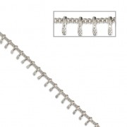 Cadena de fantasía  2.3x1.3 mm Rodiado x50cm