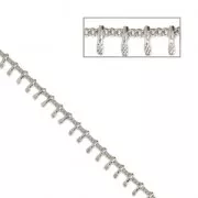 Cadena de fantasía 2.3x1.3 mm Rodiado x50cm