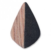 Colgante gota mitad-perforado de resina imitación madera 30 mm Negro|raw }}