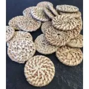 Anilla de ratan 50 mm para hacer joyas personalizadas DIY x1