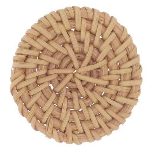 Disco de ratán 47 mm Marrón para creación de bisutería x1