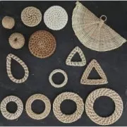 Disco de ratán 47 mm Marrón para creación de bisutería x1