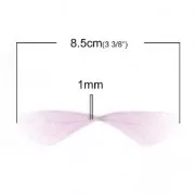 Colgante alas de mariposa con 2 agujeros 42.5x17 mm Malva Y Marrón x1