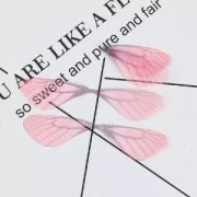 Colgante alas de mariposa con 2 agujeros 42.5x17 mm Rosa oscuro Y Marrón x1