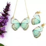 Mariposa sin agujero 50x35 mm Azul Y Verde x1