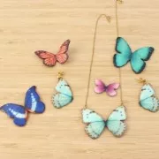 Mariposa sin agujero 50x35 mm Azul Y Verde x1