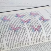 Mariposa sin agujero 30x21 mm Rojo y Azul x1