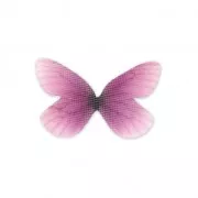 Mariposa sin agujero 30x21 mm Violet et Fuchsia x1