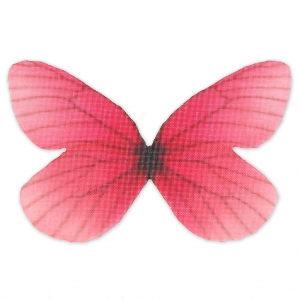 Mariposa sin agujero 50x30 mm Rojo claro y Marrón x1