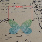 Mariposa sin agujero 50x35 mm Verde y Amarillo x1