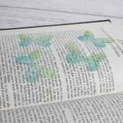 Mariposa sin agujero 50x35 mm Verde y Amarillo x1