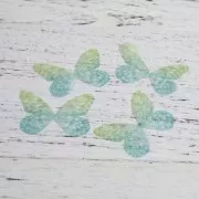 Mariposa sin agujero 50x35 mm Verde y Amarillo x1