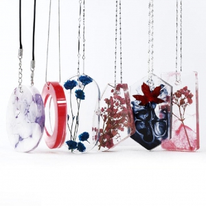 Molde de silicona para hacer colgantes de resina 70 mm 6 formas géométriques