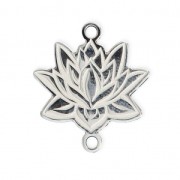 Entrepieza Fleur de Lotus 17x15 mm de Plata 925 x1