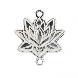 Entrepieza Fleur de Lotus 17x15 mm de Plata 925 x1