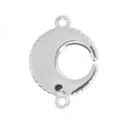 Entrepieza Demi-lune Mandalas 18x13 mm de Plata 925 x1