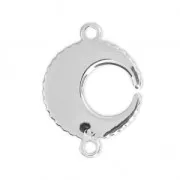 Entrepieza Demi-lune Mandalas 18x13 mm de Plata 925 x1