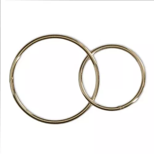 Dos Anillas cerradas redondas 22 y 17 mm de Gold Filled x1