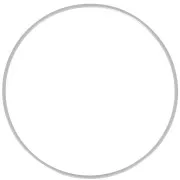 Círculo desnudo de metal para atrapasueños suspensión y lámparas 15cm Arg vieilli