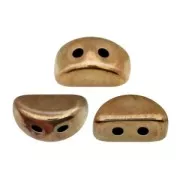 Cuentas de vidrio Kos® por Puca® 6x3 mm Dark Gold Bronze x10g