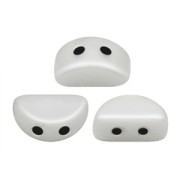 Cuentas de vidrio Kos® por Puca® 6x3 mm Opaque White x10g