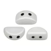 Cuentas de vidrio Kos® por Puca® 6x3 mm Opaque White x10g