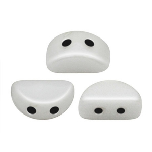 Cuentas de vidrio Kos® por Puca® 6x3 mm Opaque White x10g