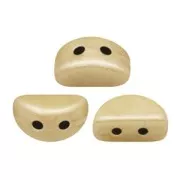Cuentas de vidrio Kos® por Puca® 6x3 mm Opaque Beige Ceramic Look x10g
