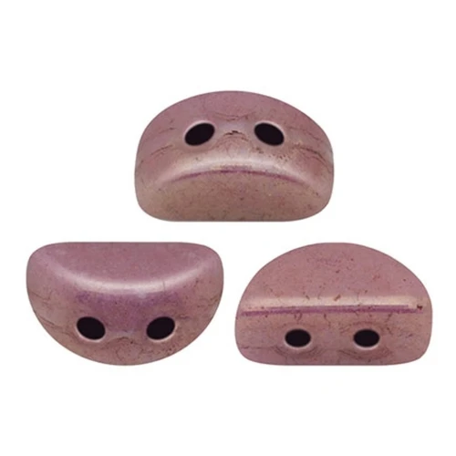 Cuentas de vidrio Kos® por Puca® 6x3 mm Opaque Lilac Ceramic Look x10g