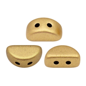 Cuentas de vidrio Kos® por Puca® 6x3 mm Gold Mat x10g