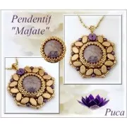 Cuentas de vidrio Kos® por Puca® 6x3 mm Gold Mat x10g