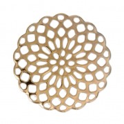 Colgante rosatón 25 mm para hacer tus propias piezas de Joyería y bisutería dorado con oro fino x4