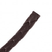 Cordón de cuero trenzado 5 mm Marrón x 50 cm