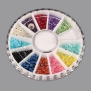 Caja de almacenaje 12 compartimientos para guardar cuentas, rocallas x1