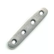 Separadores 4 vías plateado antiguo 25x6 mm x5