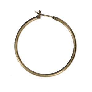 Pendientes aros a personalizar de metal 36X1.9 mm bronce x2