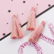 Pompón algodón 32 mm Rosa/ Doré x1