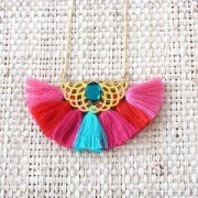 Pompón algodón 32 mm Turquesa / Dorado x1