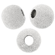 Cuentas Diamante Redondo 6 mm - Plata de Ley 925 x5
