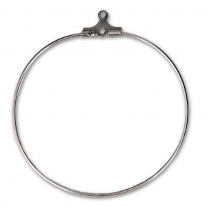 Pendientes aros a personalizar 40 mm x 0.7 mm de Acero inox x2