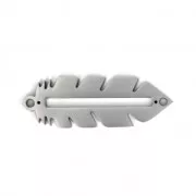 Entrepieza pluma para pulsera y tejido de cuentas 33x11 mm de Acero inox x1