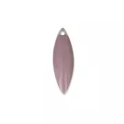 Dijes navette de metal y resina epoxi 16x5 mm Lilac x6