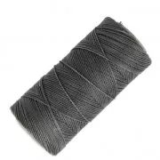 Bobina de hilo encerado Linhasita para micromacramé 0,75 mm - Gris oscuro (665) x228m