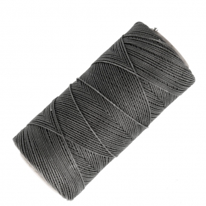 Bobina de hilo encerado Linhasita para micromacramé 0,75 mm - Gris oscuro (665) x228m