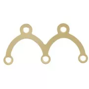 Entrepiezas 2 puentes 17x8,5 mm dorado x10