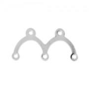 Entrepiezas dos puentes 17x8,5 mm Chapado en plata fina x10|raw }}