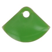 Dijes abanico de metal y resina epoxi 7x10 mm Verde x6|raw }}