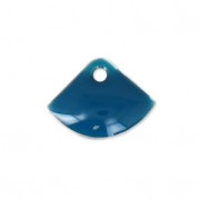 Dijes abanico de metal y resina epoxi 7x10 mm Petrol x6