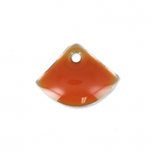 Dijes abanico de metal y resina epoxi 7x10 mm Terracotta x6